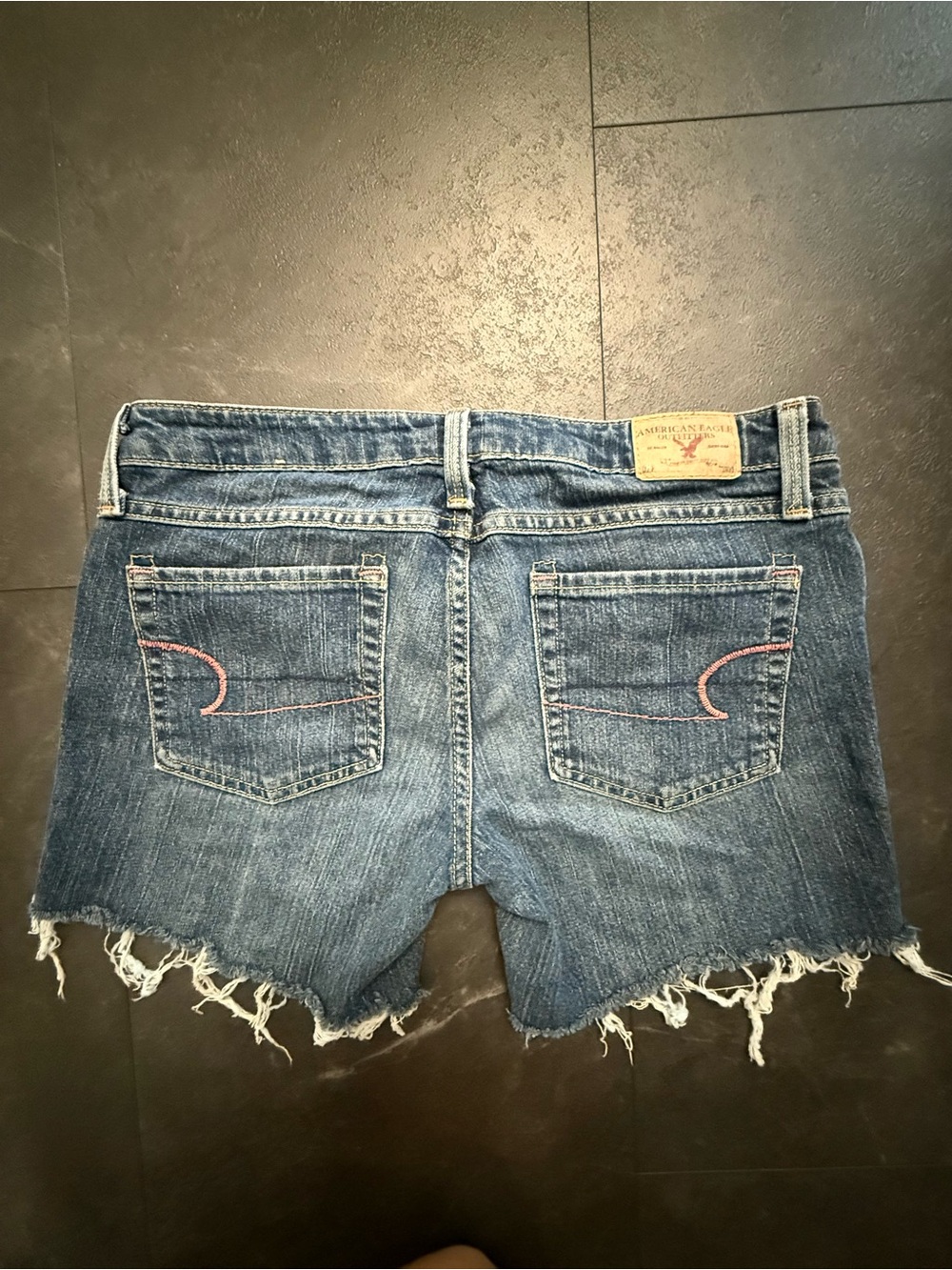 American Eagle Outfitters Limited Blue Issue Distressed Denim Shorts